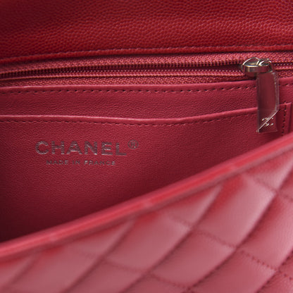 Chanel Caviar Quilted Mini Rectangular Flap Dark Pink 6 of 11