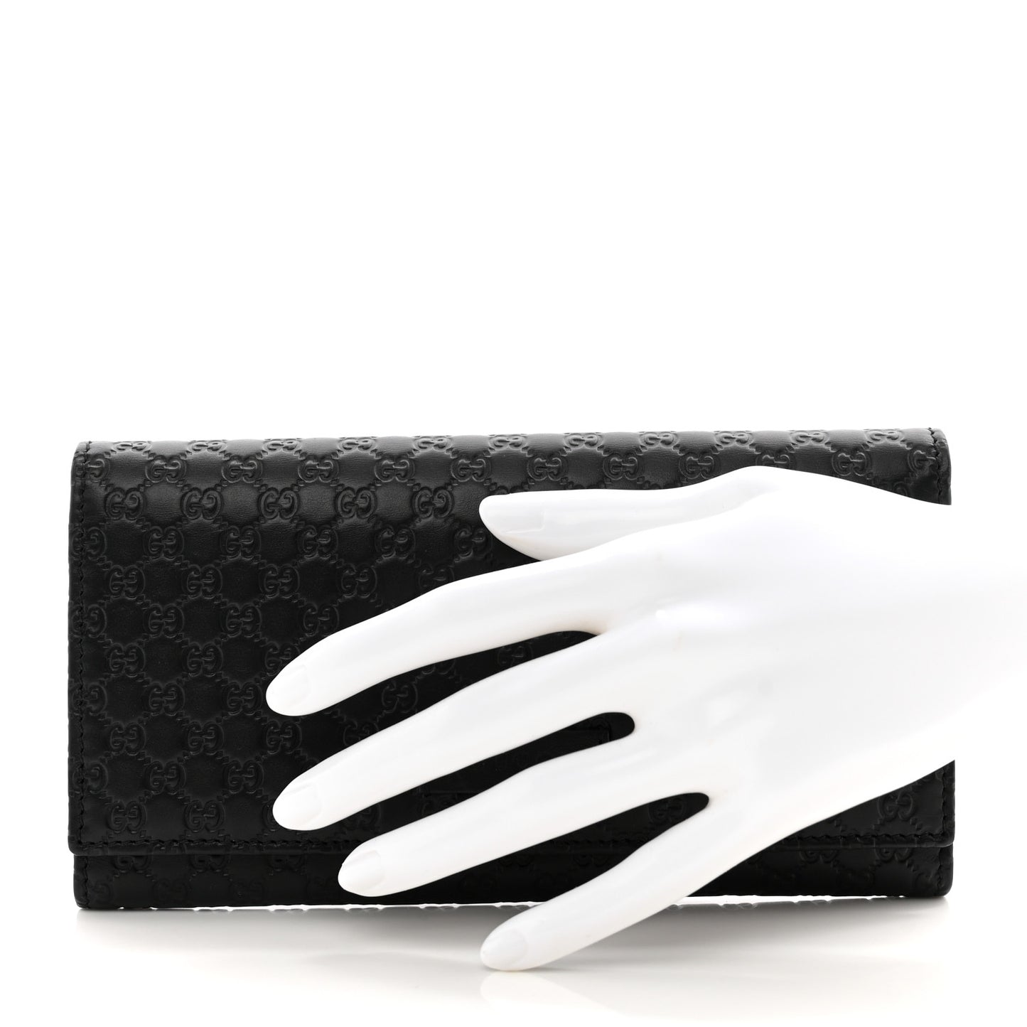 Soft Microguccissima Continental Wallet Black