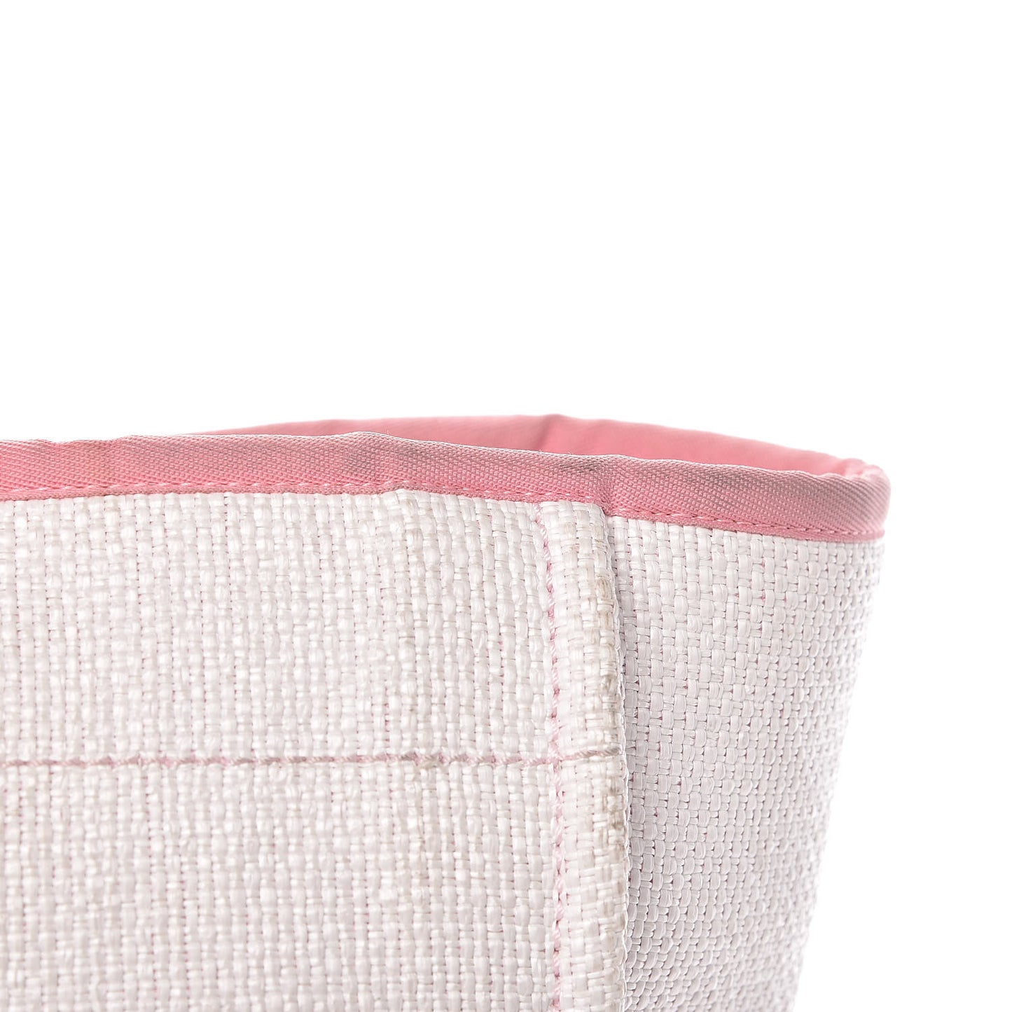 Woven Straw Raffia Large Deauville Tote Pink