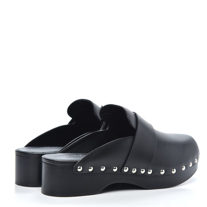 Hermes Calfskin Calya Mules 36 Black 4 of 8