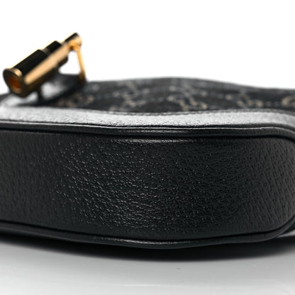 Gucci Jacquard Denim GG Monogram Small Jackie 1961 Hobo Black Ivory 4 of 7
