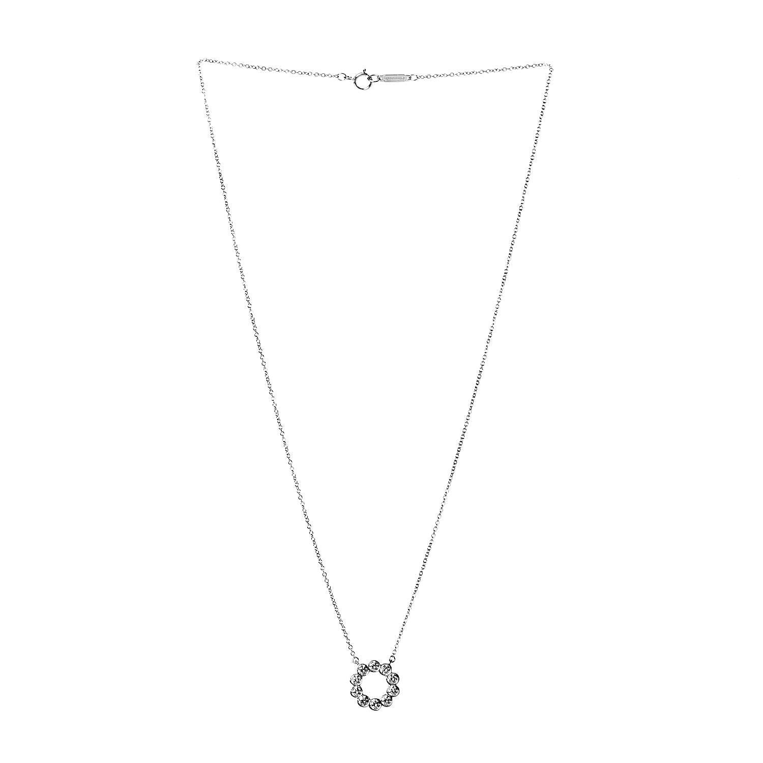 Tiffany Platinum Diamond .60ct Round Jazz Pendant Necklace 3 of 7