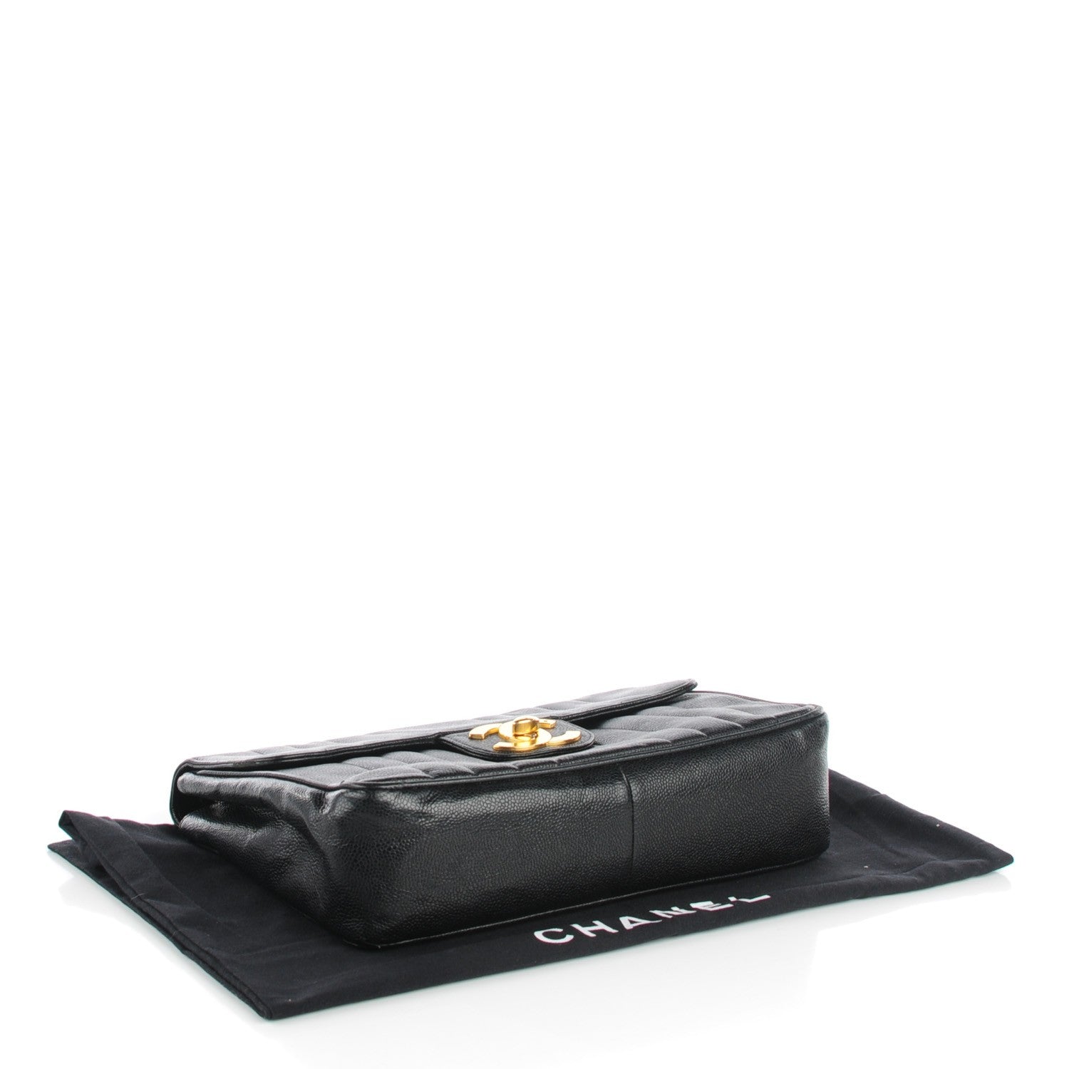 Chanel Caviar Vertical Quilt Jumbo Flap Black 4 of 9