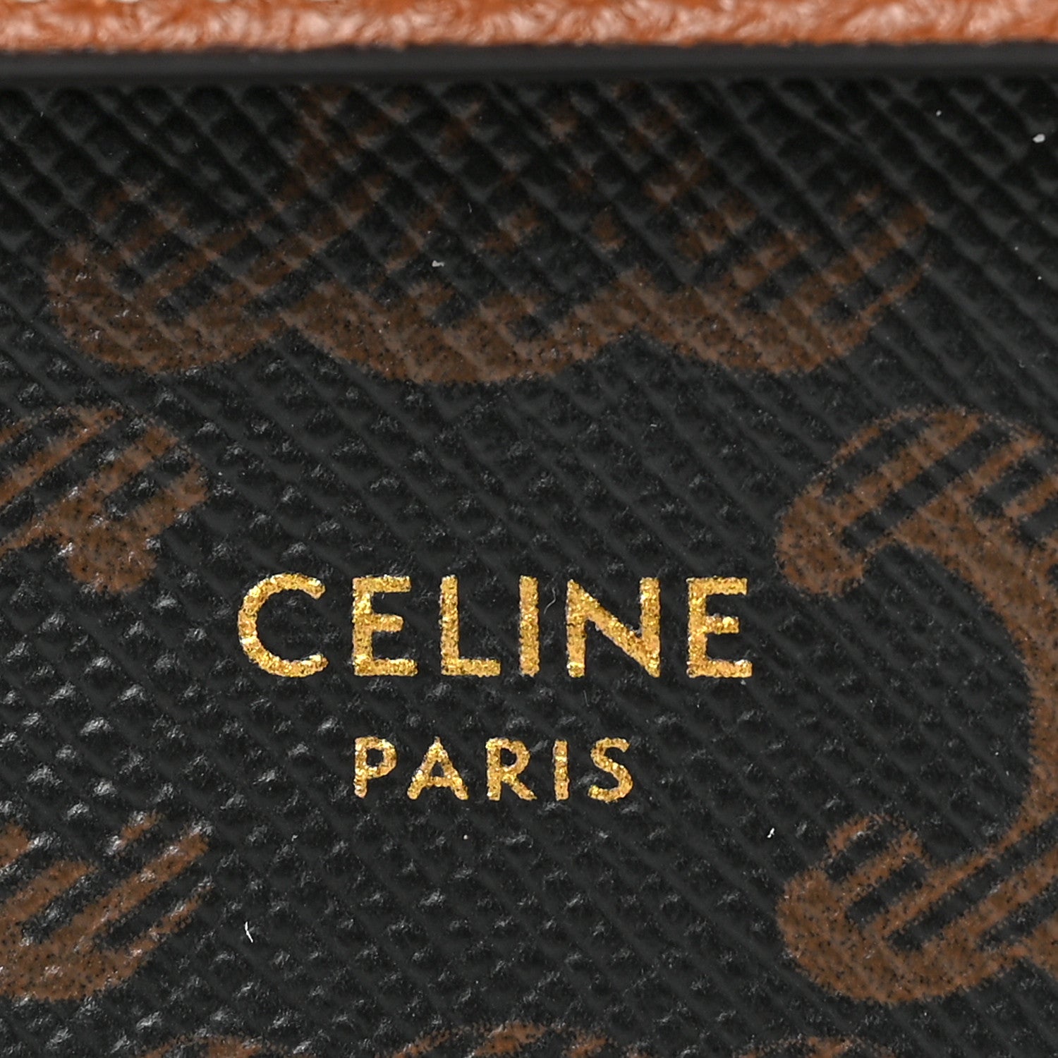 Celine Triomphe Canvas Lambskin Wallet On Strap Tan 6 of 9