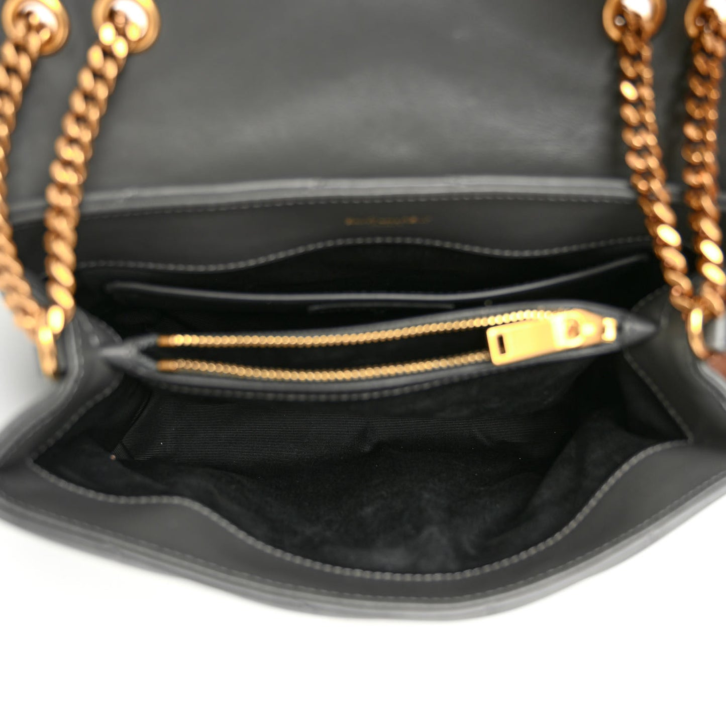 Calfskin Y Quilted Monogram Small Loulou Chain Satchel Storm