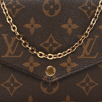 Louis Vuitton Monogram Pochette Felicie Chain Wallet Fuchsia 8 of 10
