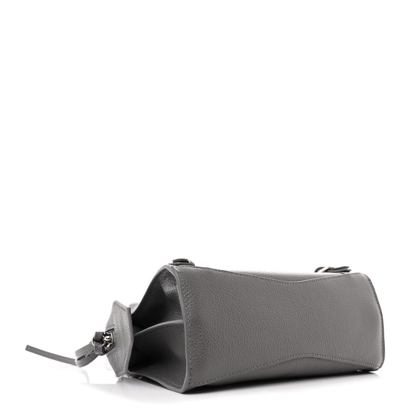 Grained Calfskin Neo Classic Silver Hardware Mini City Dark Grey