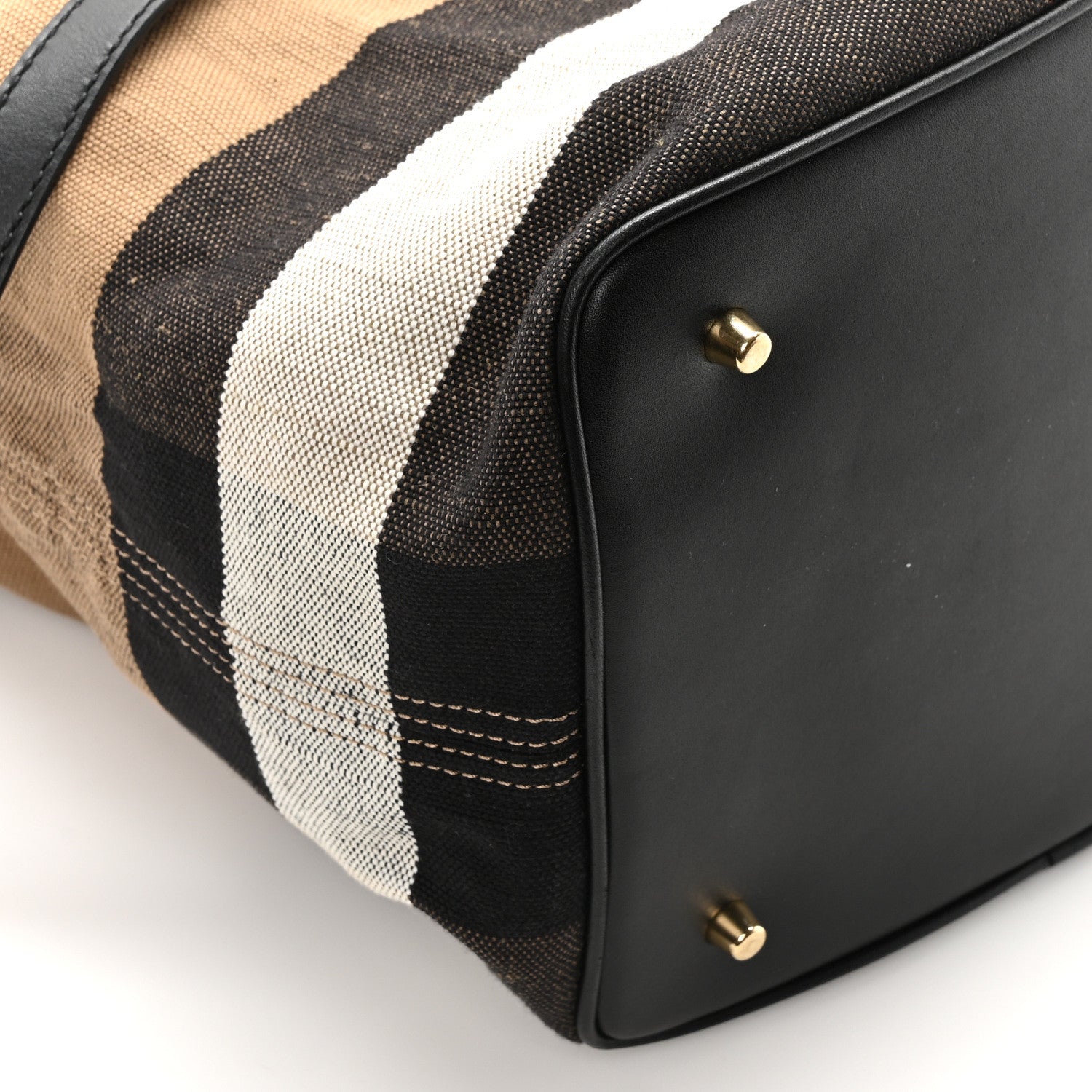 Burberry Canvas Mega Check Medium Ashby Hobo Black 10 of 11