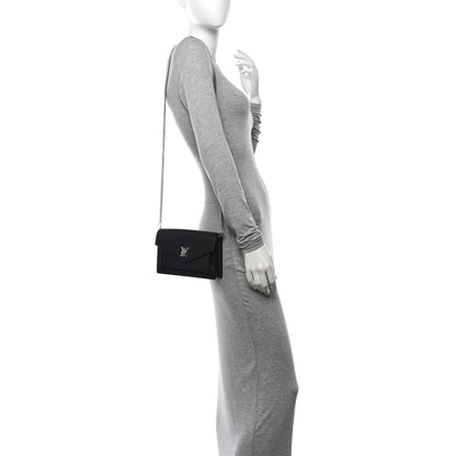 Louis Vuitton Soft Calfskin My Lockme Chain Pochette Black 2 of 10