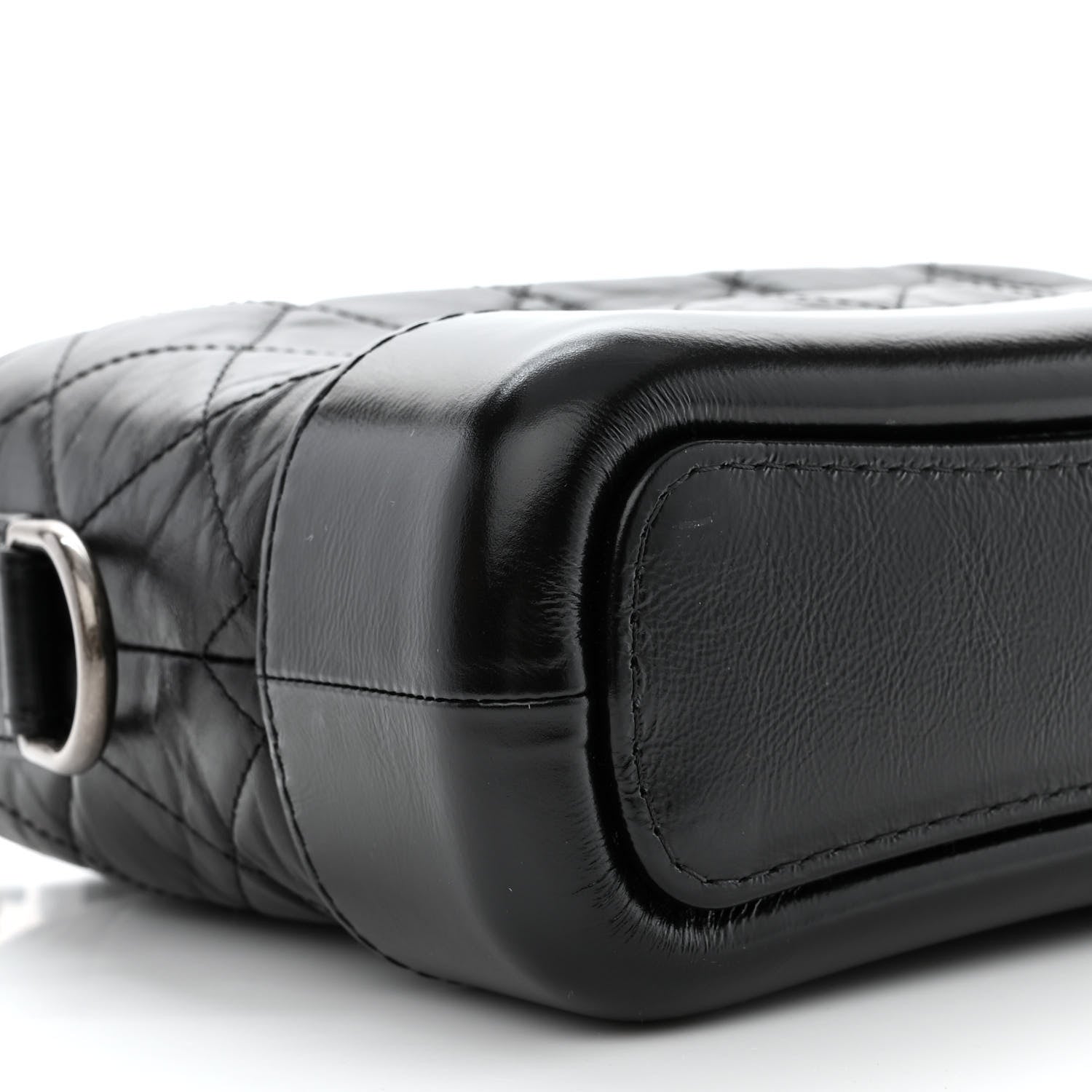 Chanel Aged Calfskin Quilted Small Gabrielle Hobo Black 9 of 10