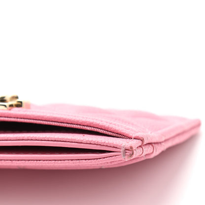 Chanel Caviar Quilted Boy Card Holder Pink 9 of 11