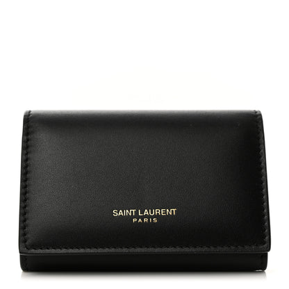 Saint Laurent Calfskin Key Holder Pouch Black 1 of 8