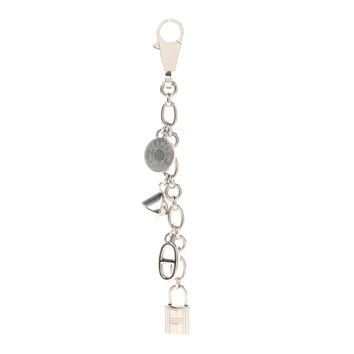 Hermes Palladium Olga Bag Charm Silver 1 of 3