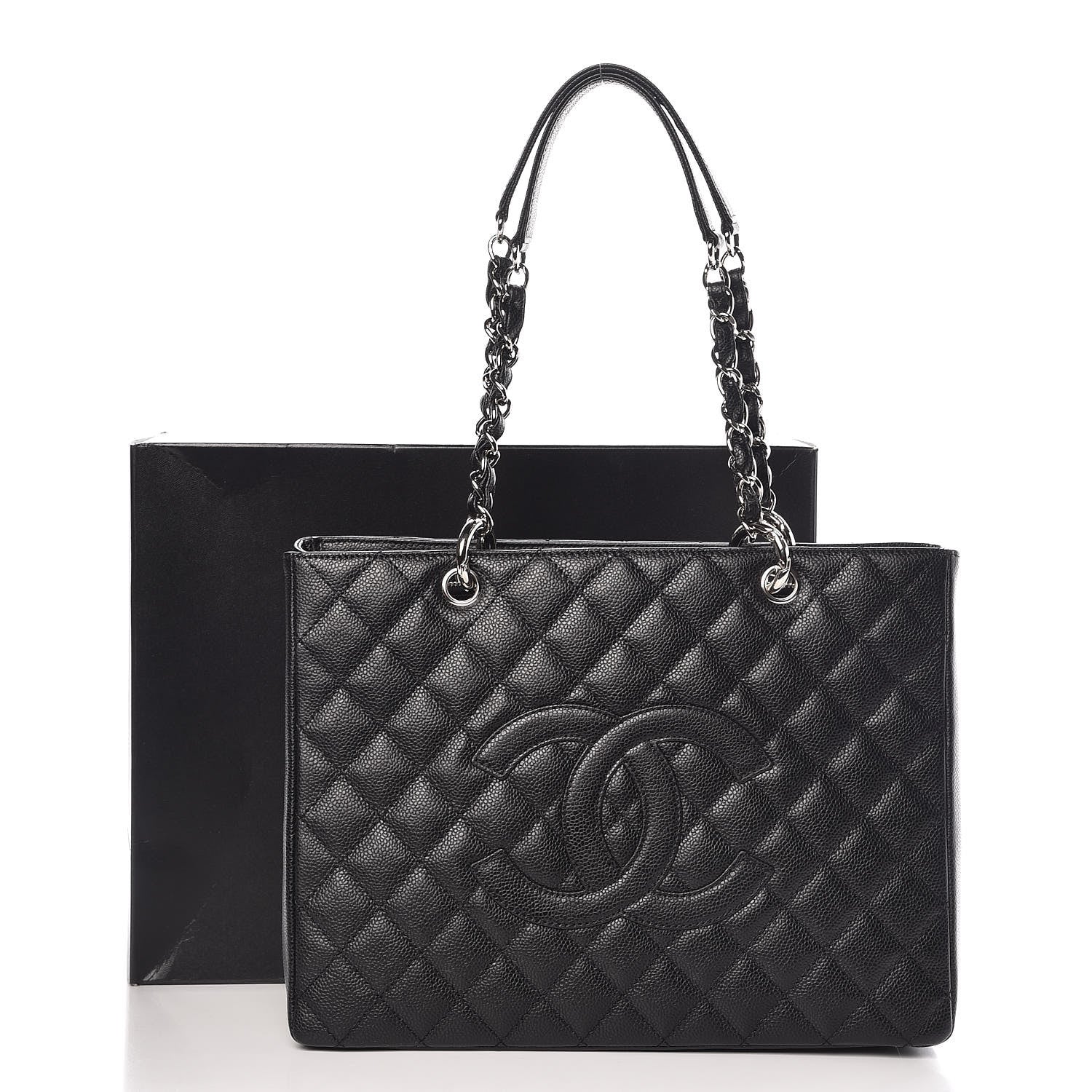 Chanel Caviar Quilted Grand Shopping Tote GST Black 8 of 8