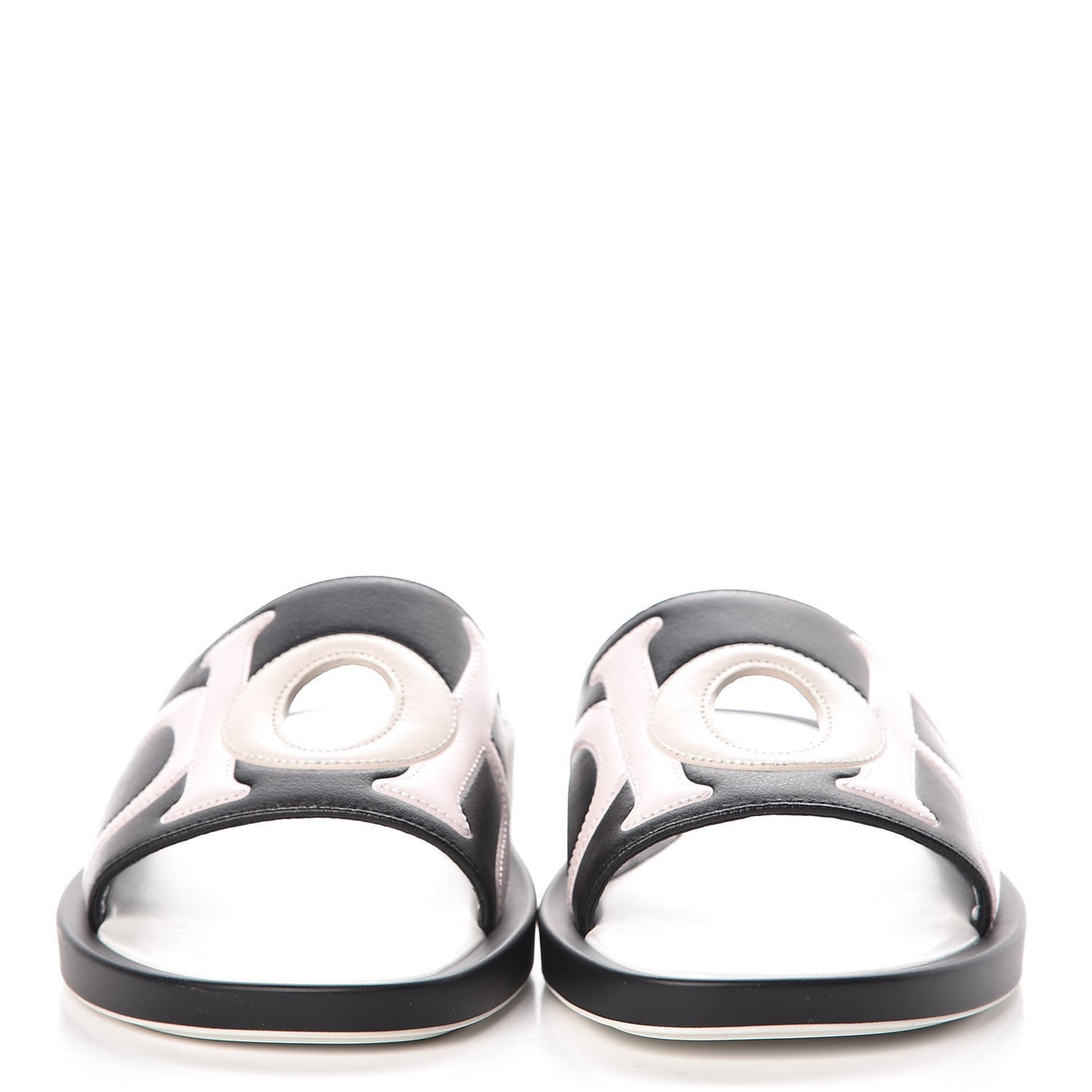 Calfskin Marina Slides 38 Black