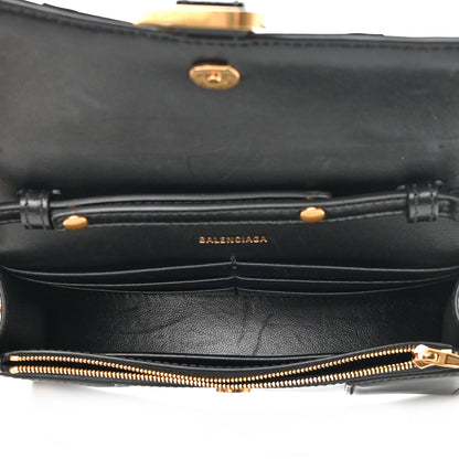 Balenciaga Shiny Box Calfskin Hourglass Chain Bag Black 5 of 12