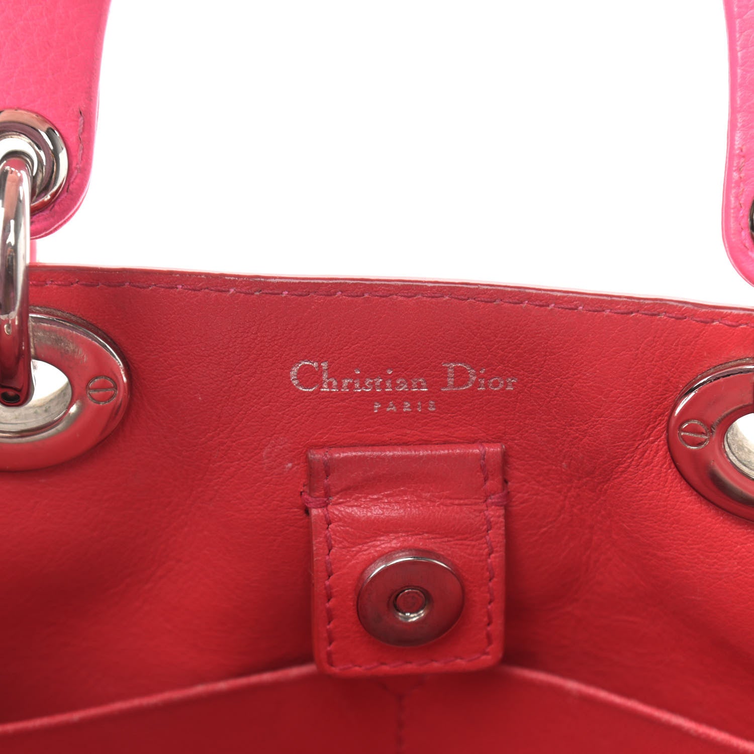 Christian Dior Calfskin Small Diorissimo Tote Pink 8 of 13