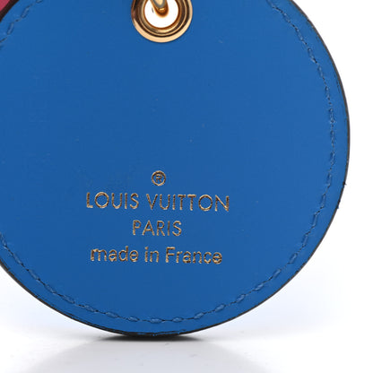 Louis Vuitton Vernis Valentine Heart Bag Charm Key Ring Fuchsia Light Blue 3 of 3