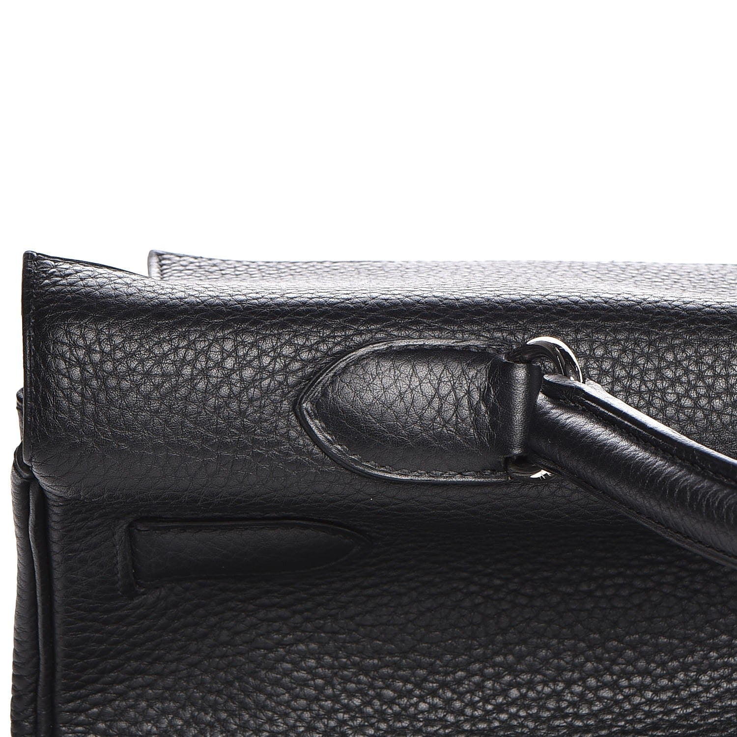 Hermes Taurillon Clemence Shoulder Kelly 40 Black 15 of 29