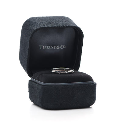 Tiffany Platinum Diamond 3mm Etoile Band Ring 54 7 5 of 5
