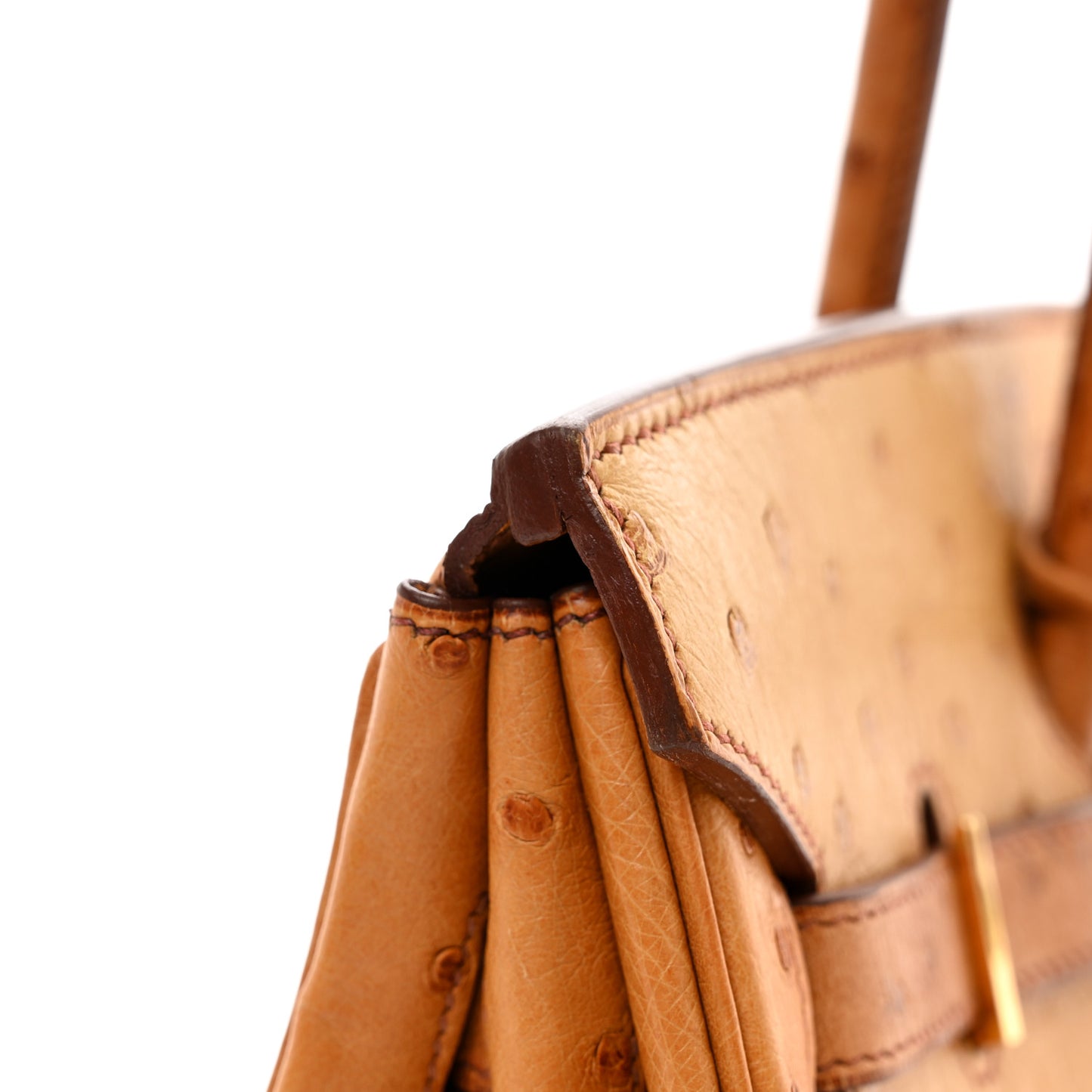 Ostrich Birkin 35 Gold