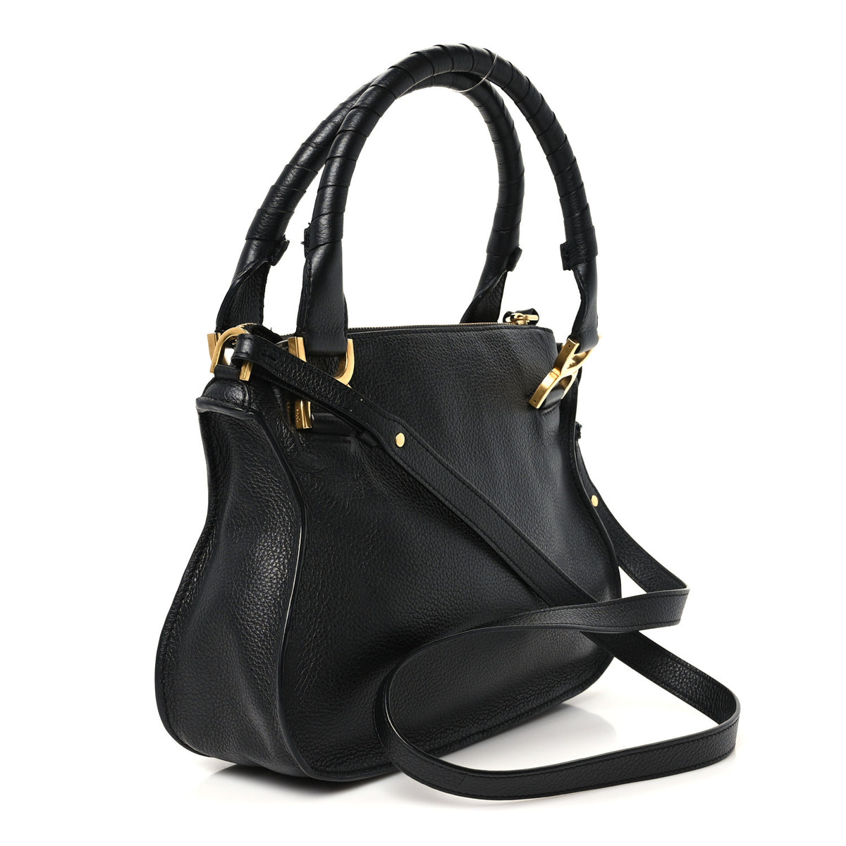 Chloe Calfskin Small Marcie Satchel Black 2 of 10