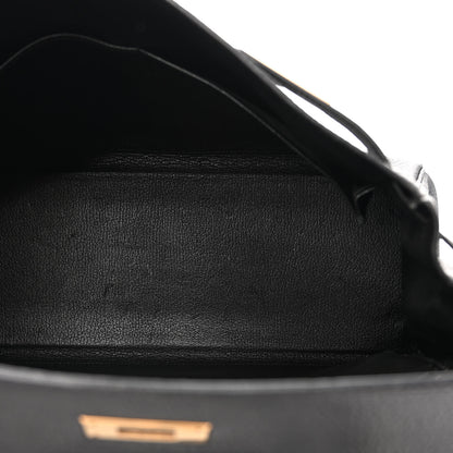 Hermes Taurillon Clemence Kelly Retourne 35 Black 4 of 12
