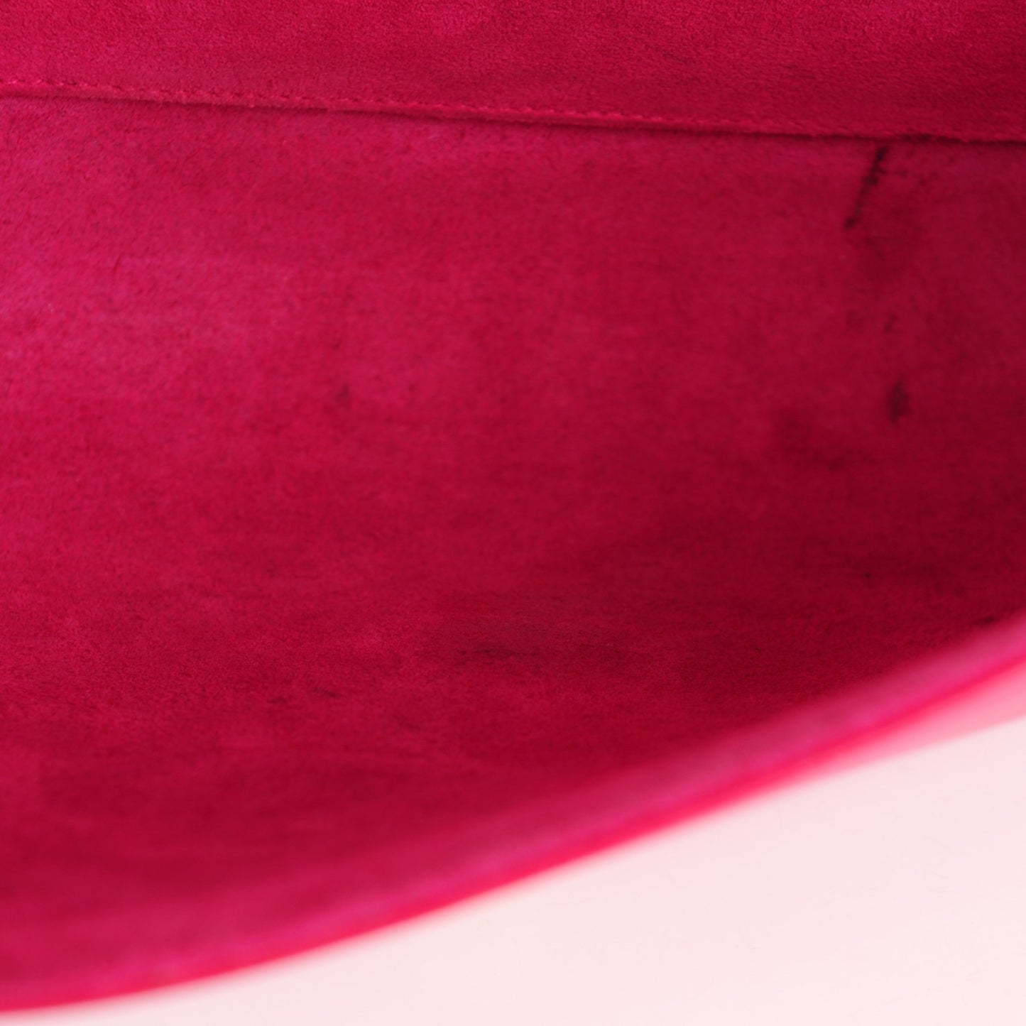 Calfskin Classic Y Ligne Clutch Fuchsia