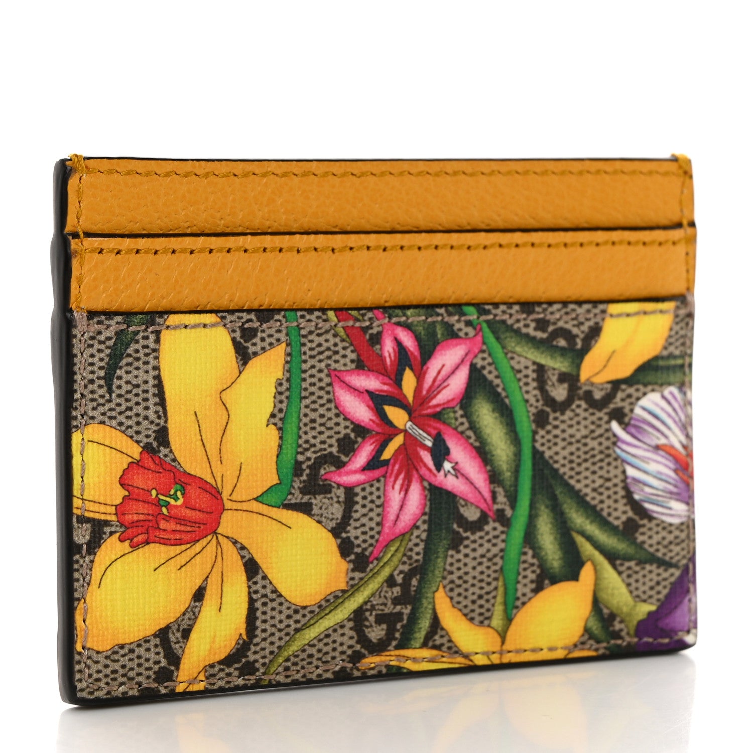 Gucci GG Supreme Monogram Flora Web Ophidia Card Holder Beige Multicolor Crop 3 of 7