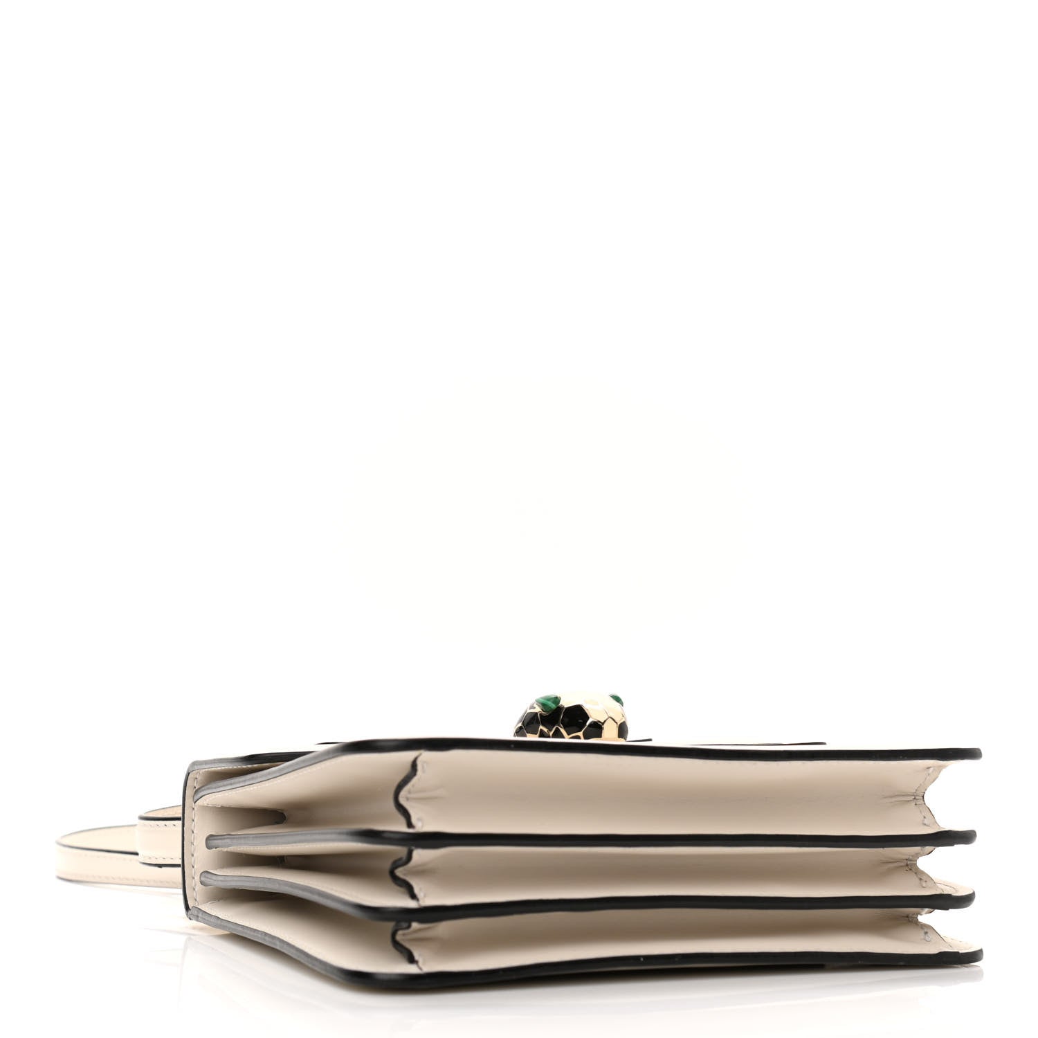 Bulgari Calfskin Serpenti Forever Top Handle White 4 of 11