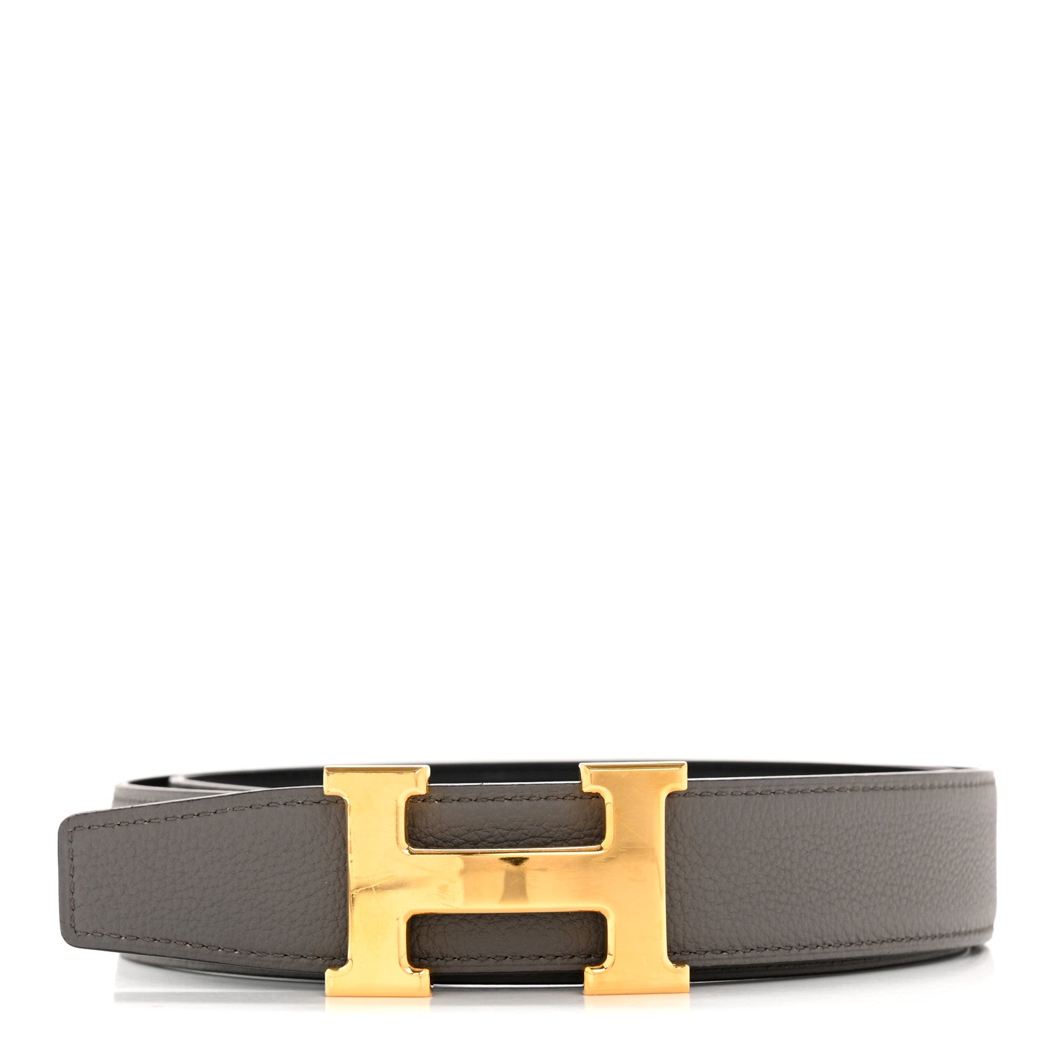 Hermes Box Togo 32mm H Belt 90 36 Black Etain 1 of 6
