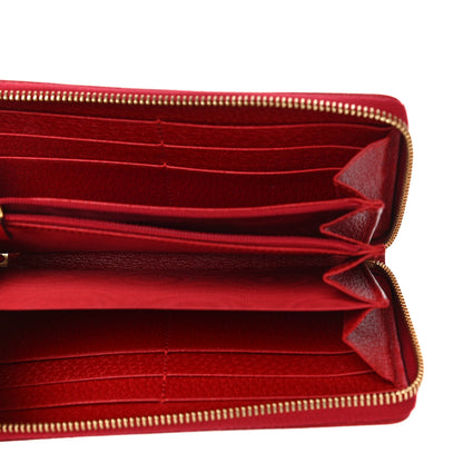 Gucci Canvas Sylvie Stripe Logo Zip Around Wallet Mystic White Hibiscus Red Maritime 5 of 16