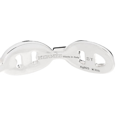 Hermes Sterling Silver MM Chaine d'Ancre Enchainee Cuff Bracelet ST 3 of 5