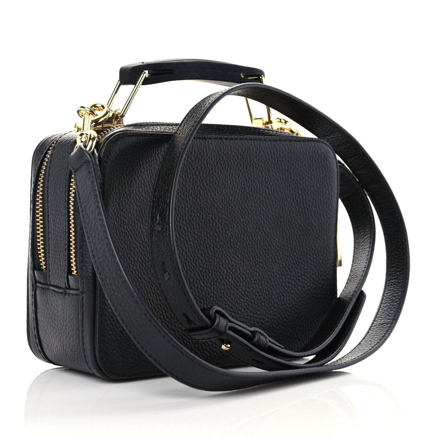 Calfskin Mini The Textured Box Bag Black