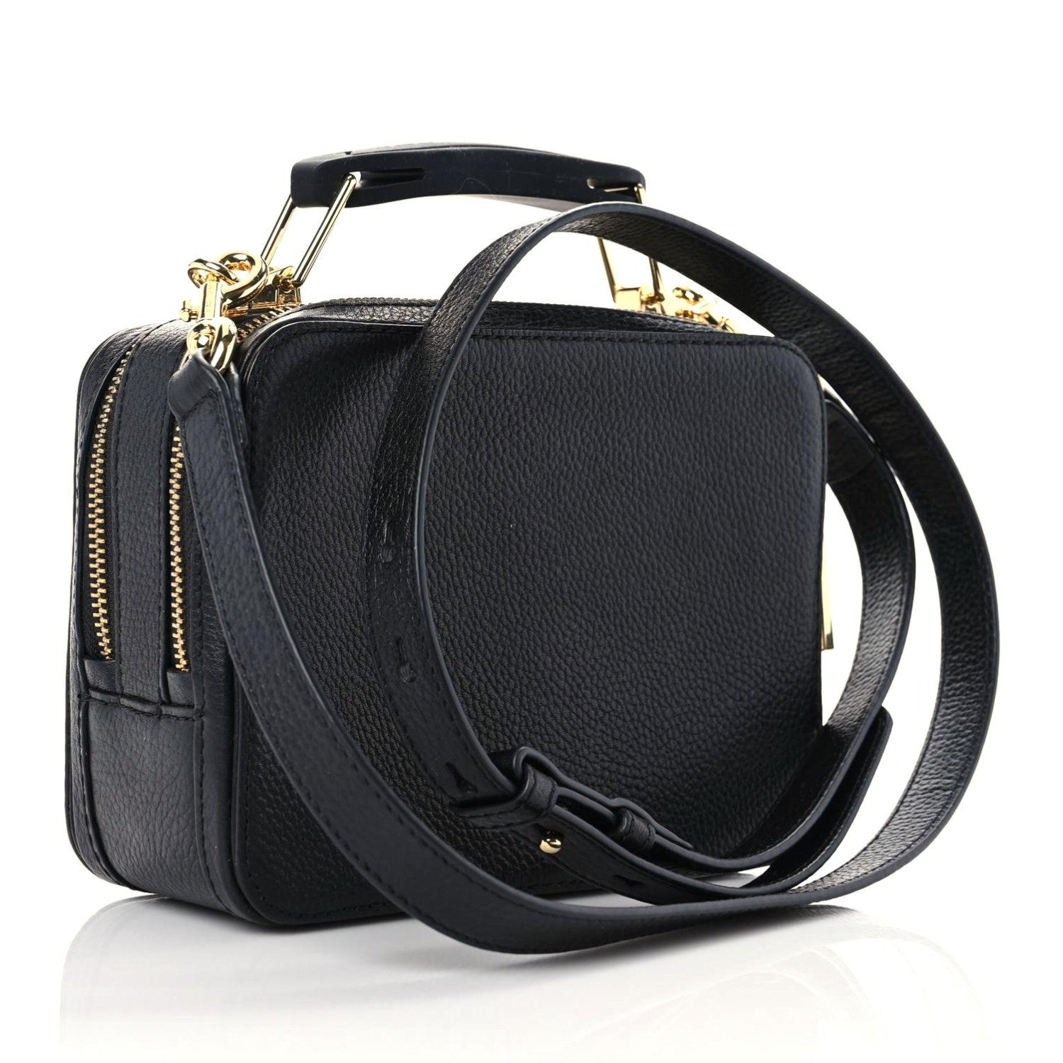 Marc Jacobs Calfskin Mini The Textured Box Bag Black 3 of 11