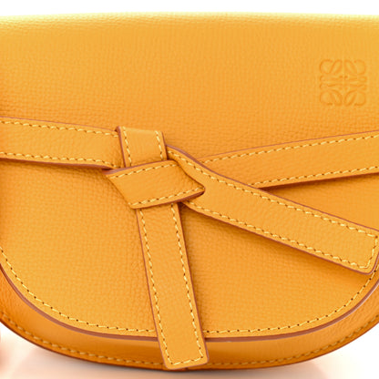 Loewe Grained Calfskin Mini Gate Crossbody Bag Yellow 8 of 10