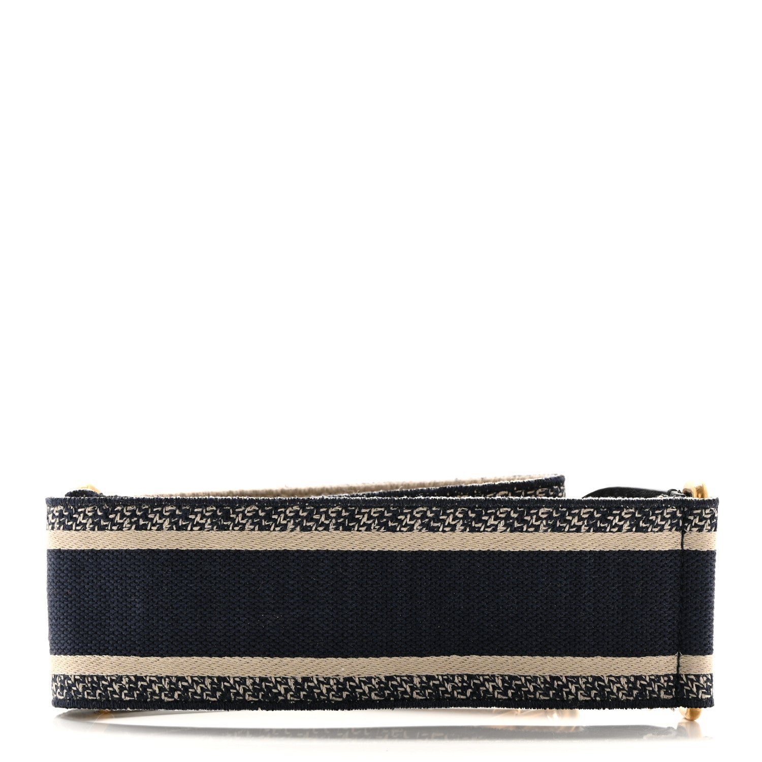Christian Dior Canvas Embroidered Shoulder Strap Blue 2 of 6
