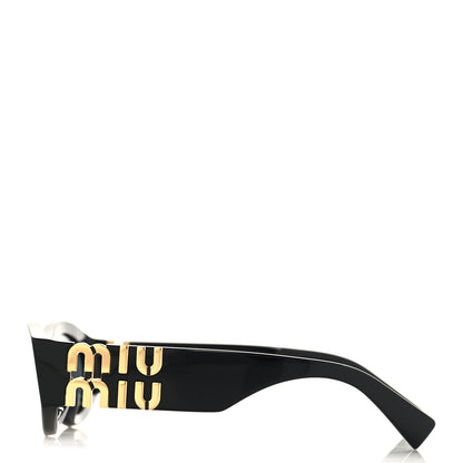 Miu Miu Acetate Oval Glimpse Sunglasses SMU11W Black 3 of 6