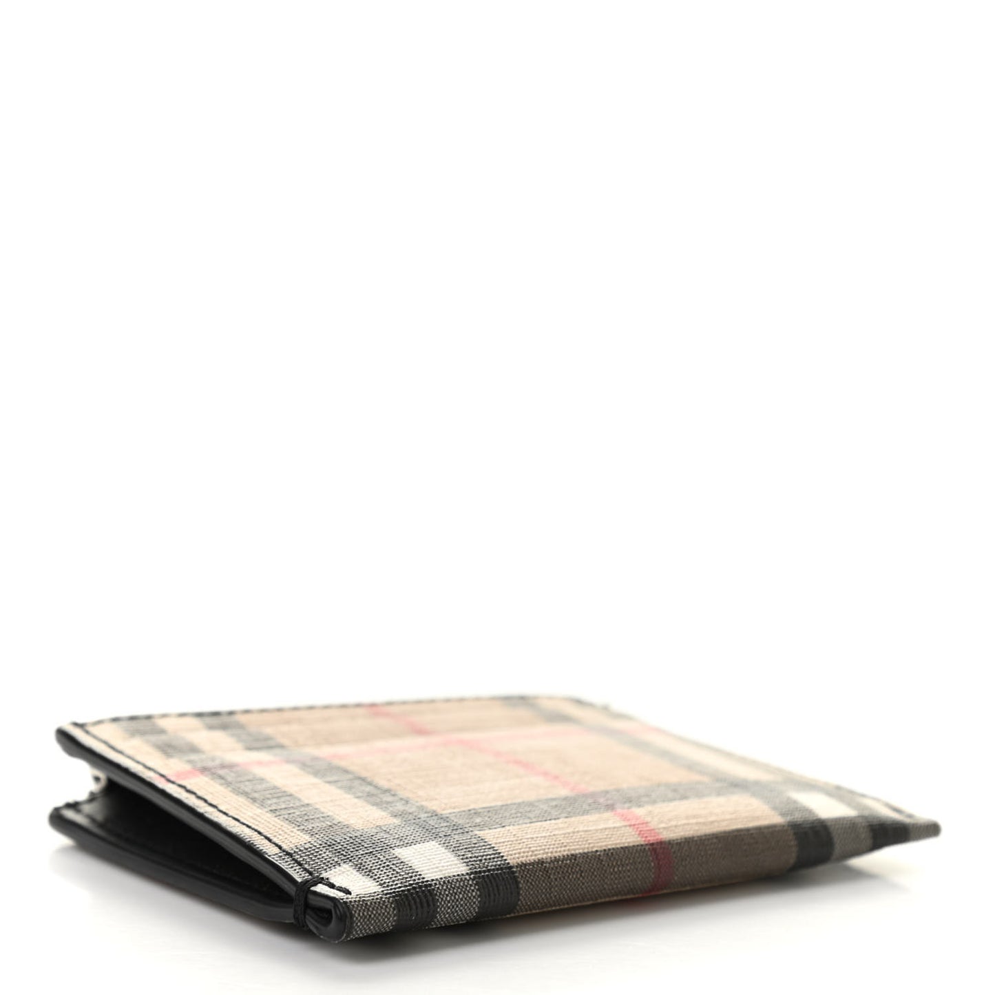 Coated Canvas House Check Coin Case Card Holder