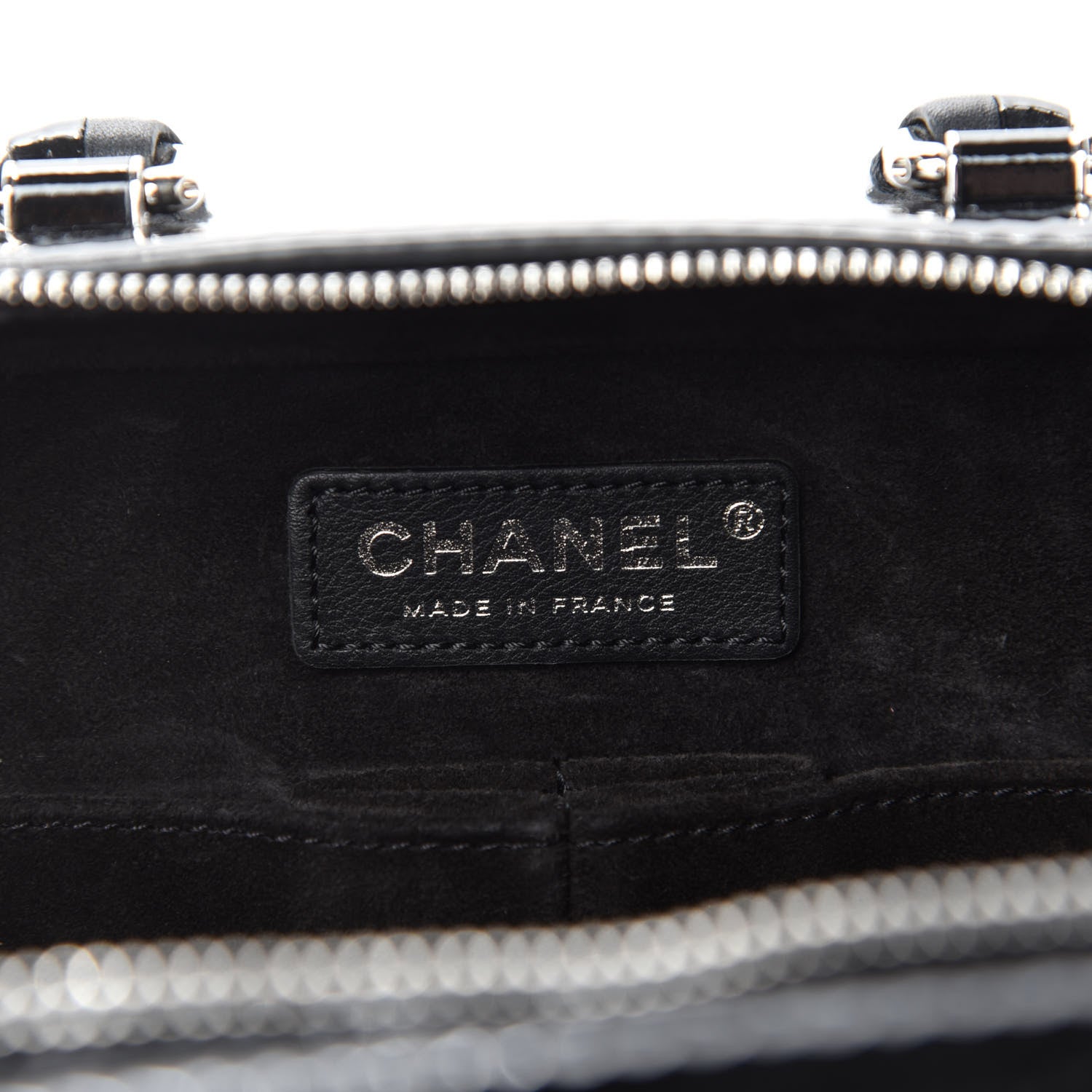 Chanel Patent Quilted Travel Kit Vanity Case Black 9 of 11