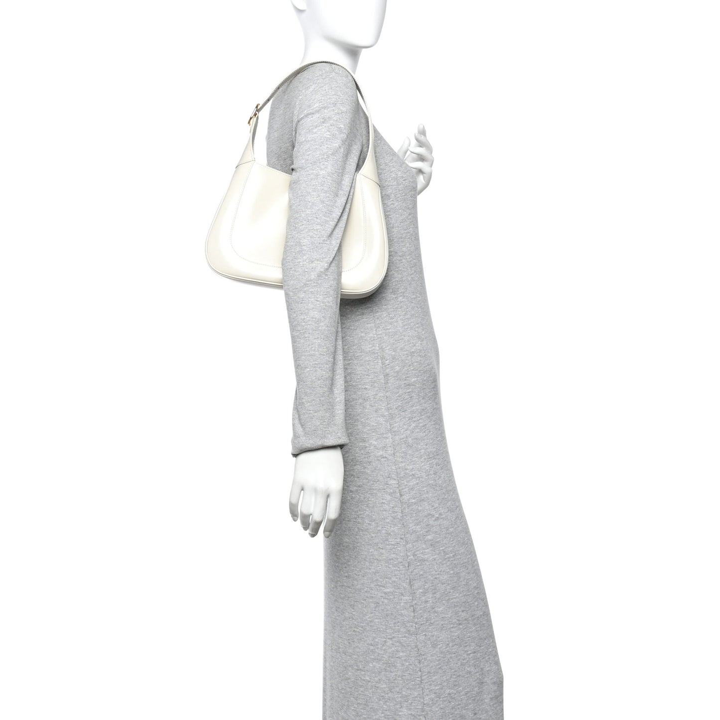 Boarded Dyana Lux Calfskin Small Jackie 1961 Hobo Mystic White