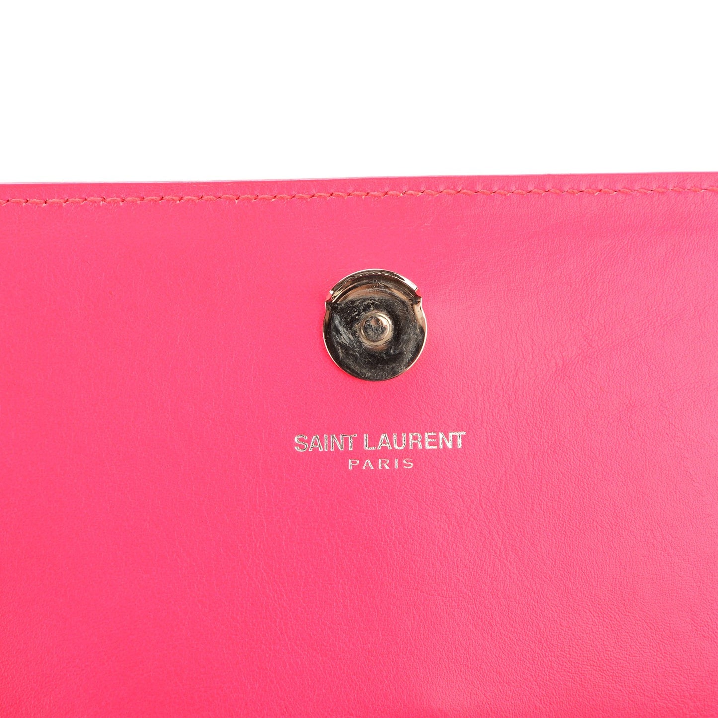 Calfskin Small Classic Monogram Satchel Neon Pink