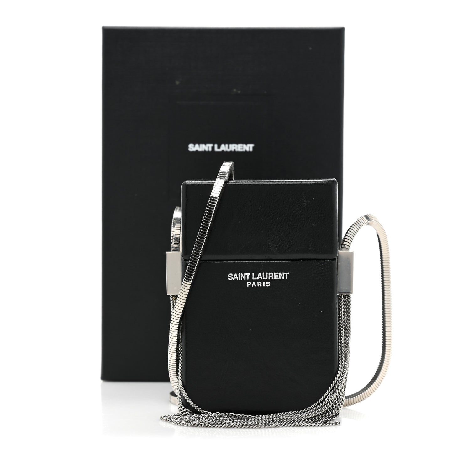 Lambskin Smoking Box Crossbody Black