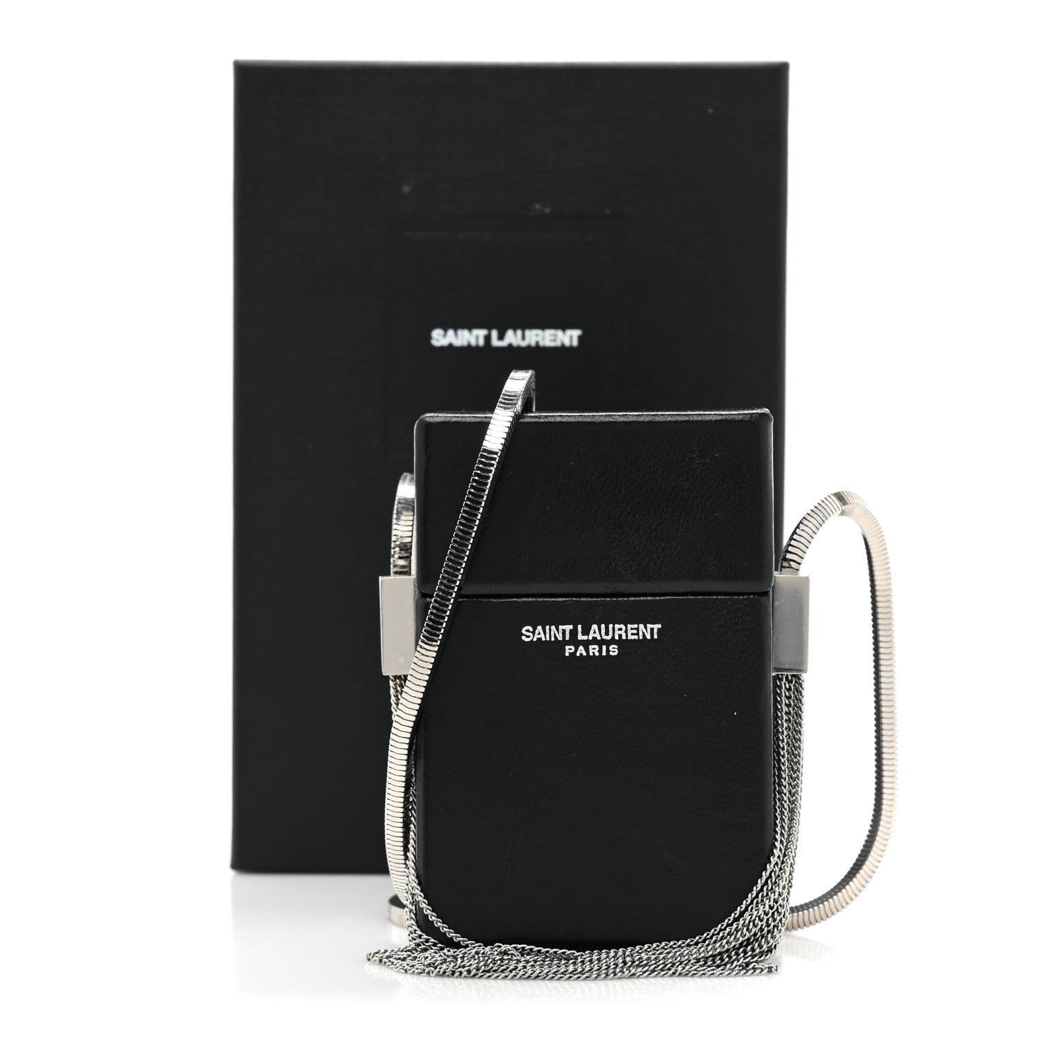 Saint Laurent Lambskin Smoking Box Crossbody Black 10 of 10