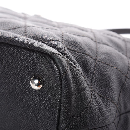 Chanel Grained Calfskin Quilted Small Daily Shopping Tote Black 12 of 14