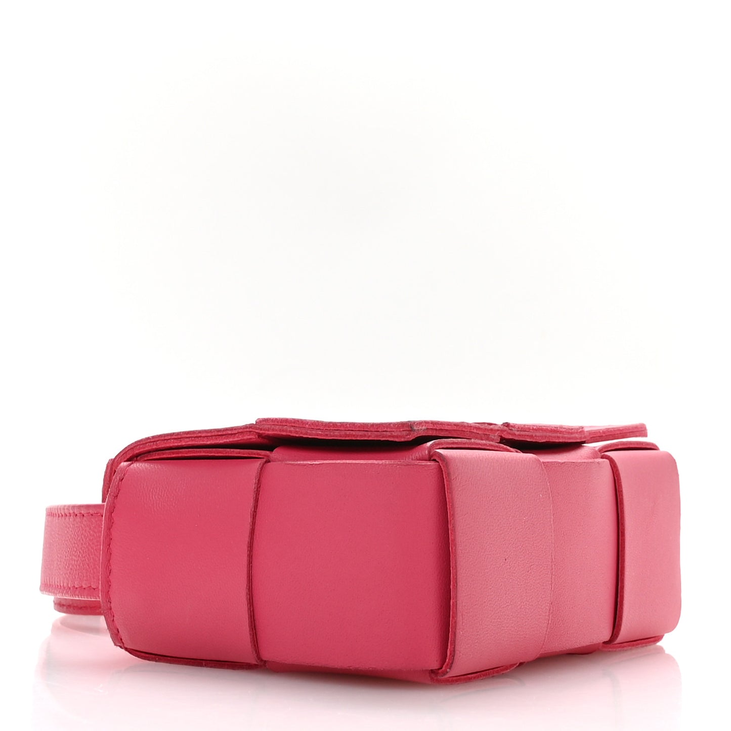 Lambskin Maxi Intrecciato Extra Mini Cassette Crossbody Bag Cranberry