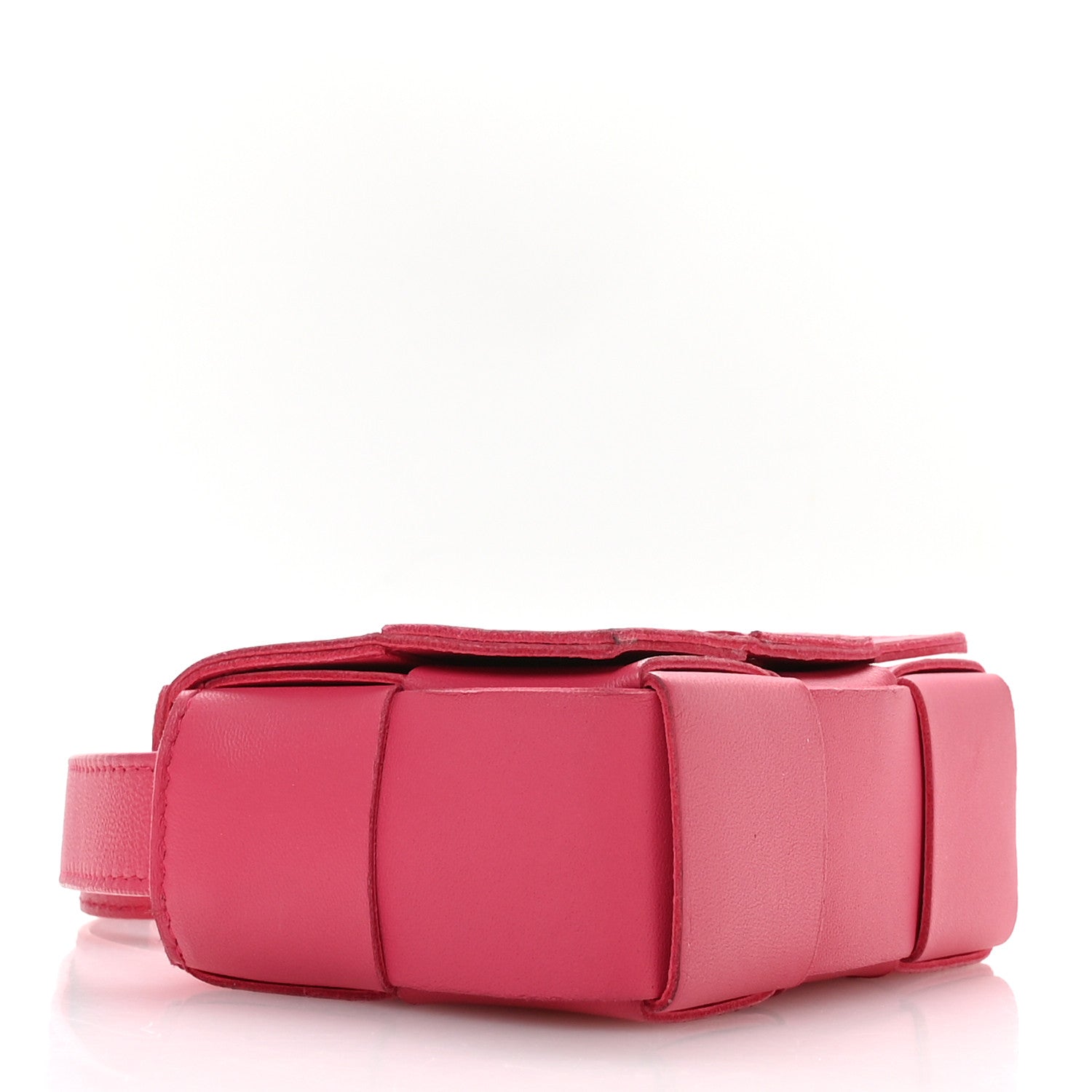Bottega Veneta Lambskin Maxi Intrecciato Extra Mini Cassette Crossbody Bag Cranberry 4 of 9