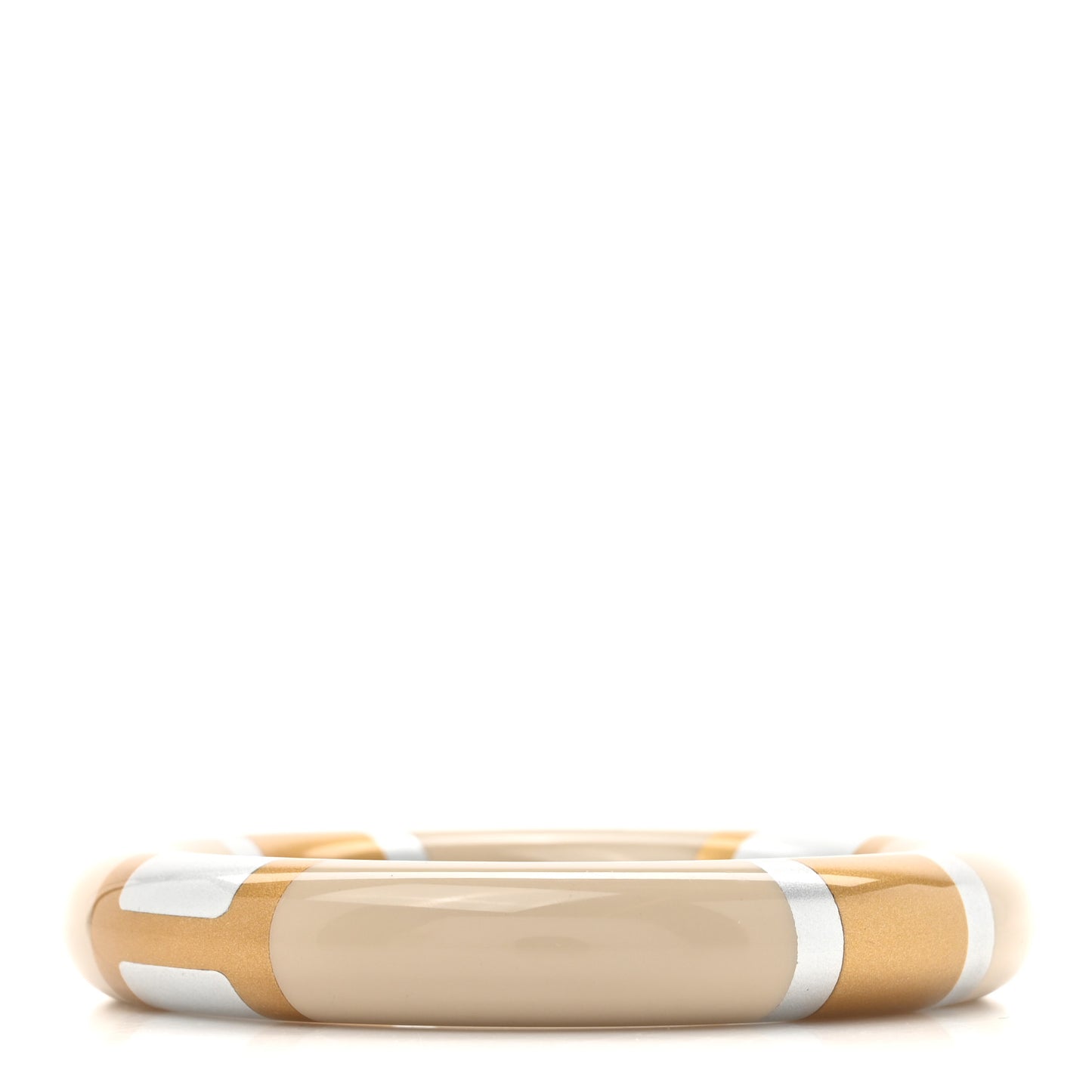 Lacquered Wood H Equipe GM Bangle Bracelet T2 Gold