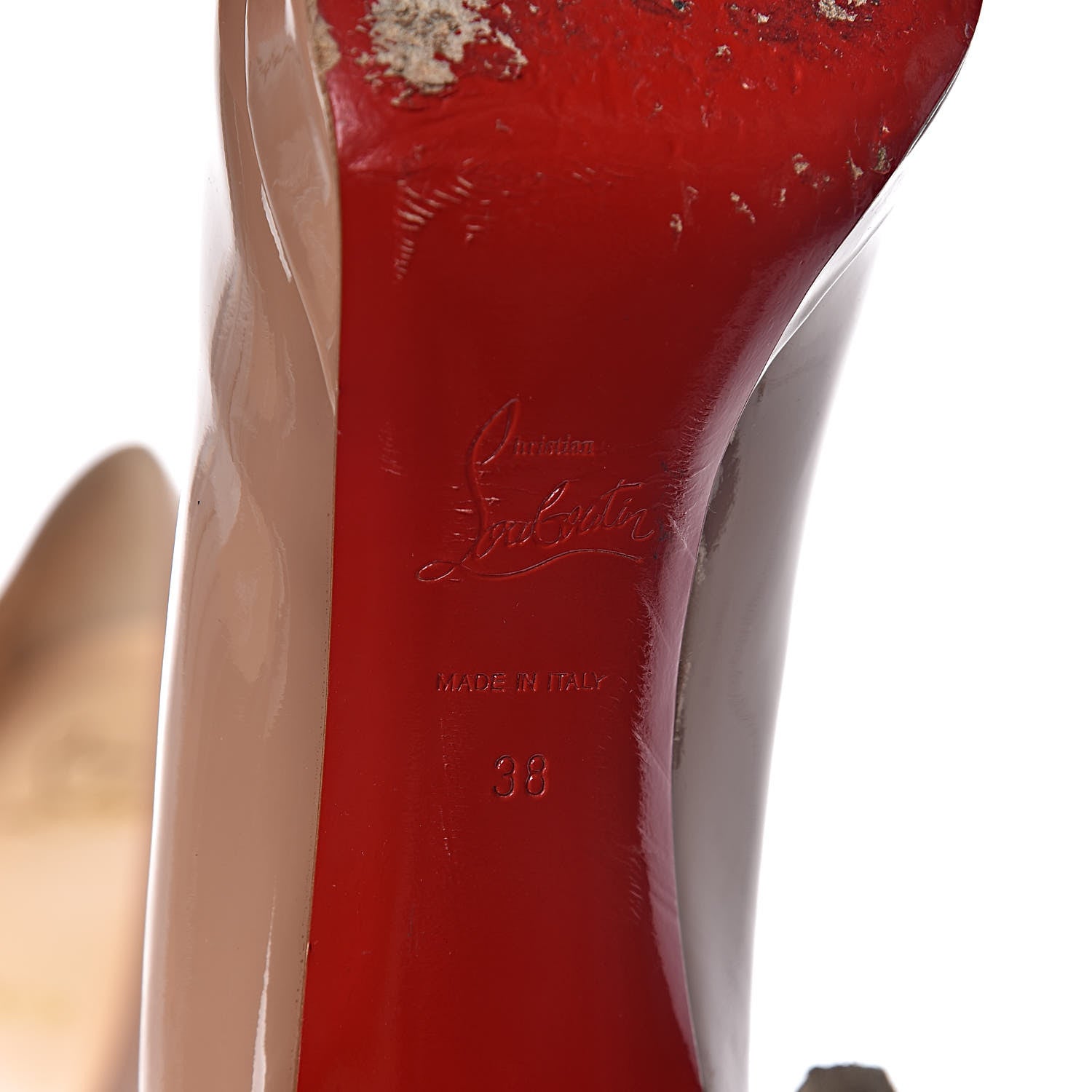 Christian Louboutin Patent New Simple 100 Pumps 38 Nude 9 of 14