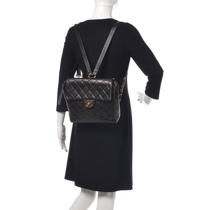 Chanel Lambskin Quilted Backpack Black 2 of 18
